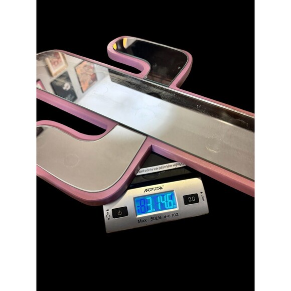 Vintage 90s Cactus Shaped 24.5” T Mirror wooden pink Read by Jaime Rice - Picture 6 of 10